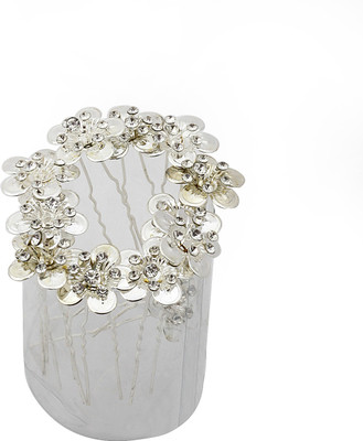 

Sringhar Floral Joora pins pack of 12 Hair Pin(Silver)