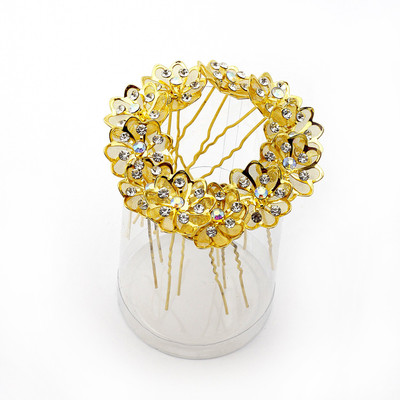 

Sringhar Floral Joora pins pack of 12 Hair Pin(Gold)