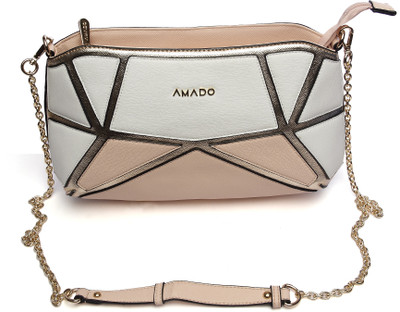 

Amado Hand-held Bag(Grey, Beige), Beige;grey