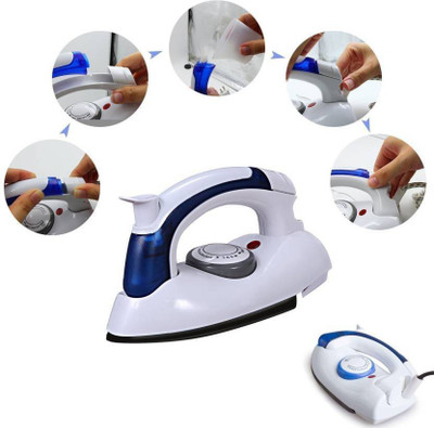 

care 4 PORTABLE TRAVEL IRON Dry Iron(White, Blue), Blue;white