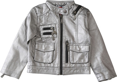 

Lilliput Full Sleeve Solid Baby Boys Jacket, Silver
