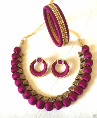 Multiline Company Alloy Pink Jewellery Set(Pack of 1)