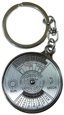 UNIQUE Metal Keyring With 50 Years Calender Key Chain