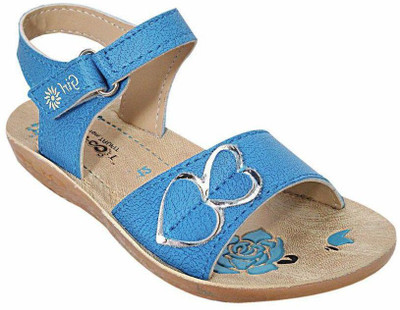 

Leon Girls Velcro Strappy Sandals(Blue