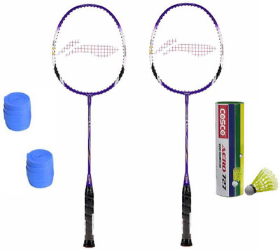 

Li-Ning Q20 badminton Kit ( rackets, 2 grip, 1 727 nylon shuttlecock ) Badminton Kit