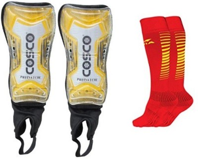 

Cosco Combo of two, one Pair of 'Predator' Shin Guard and one Pair of 'Encounter' Socks (Color On Availability)- Football Kit