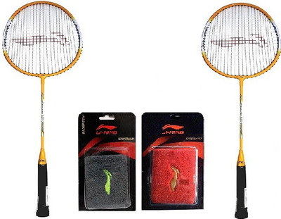 

Li-Ning Combo of Three, Two 'Series XP-710' Badminton Racquet (Half Cover) and one Pair of Wrist Band (Color On Availability)- Badminton Kit