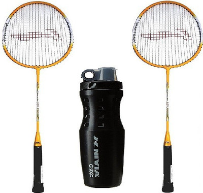 

Li-Ning Combo of Three, Two 'Series XP-710' Badminton Racquet (Half Cover) and one 'G 2020' Sipper (Color On Availability)- Badminton Kit