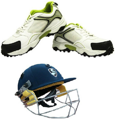 

SG Combo of Two, one Pair 'Club' Cricket Studd (Color On Availability) and one 'Smartech' Helmet- Cricket Kit