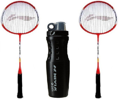 

Li-Ning Combo of Three , Two 'Smash XP 709' Badminton Racquet and one 'G 2020' Sipper (Color on availability) Badminton Kit