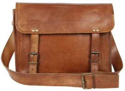 

iHandikart 15 inch Expandable Laptop Messenger Bag(Brown)