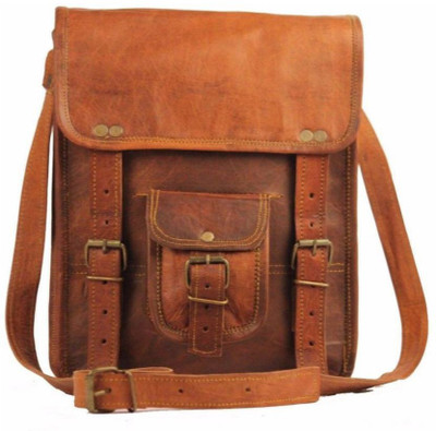 

iHandikart 15 inch Expandable Laptop Messenger Bag(Brown)