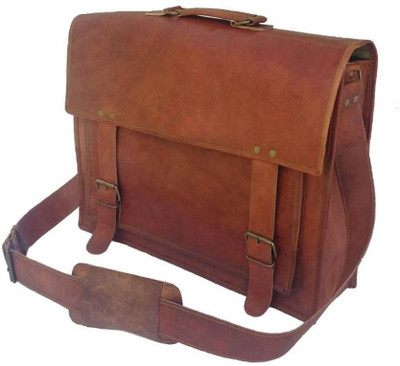 

iHandikart 15 inch Expandable Laptop Messenger Bag(Brown)