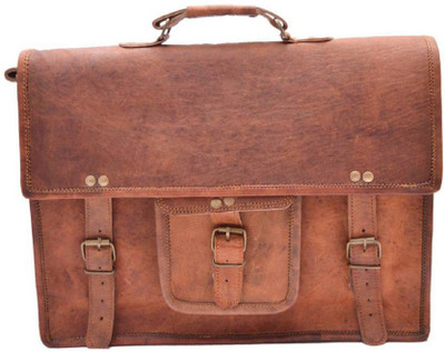 

iHandikart 15 inch Expandable Laptop Messenger Bag(Brown)