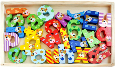 

TALKING GANESHA Wooden Chunky ABC Blocks | Premium Wooden Made | Beautifully Crafted Brightly Coloured | Educational Toys Kids 2+ Years(Multicolor)