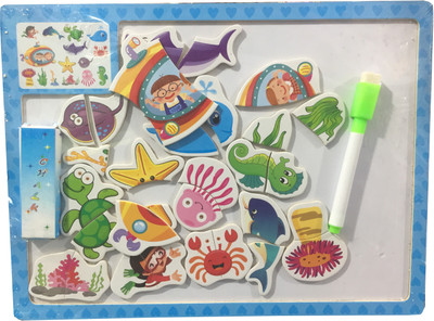 

Assemble Learning & Writing Board With Puzzle for kids-Multicolor(Multicolor)