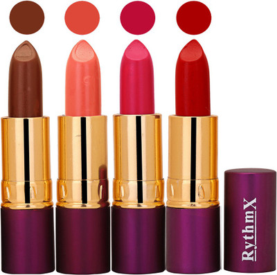 

Rythmx Rich Brown,Peach,Pink,Deep Red Long Lasting Lisptick Set(Rich Brown,Peach,Pink,Deep Red)