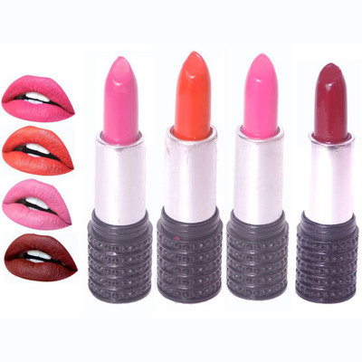

Makeup Mania Moist. Matte Lipstick, Satin Soft, Vibrant Combo of Four(Maroon, Orange, Rose Pink)