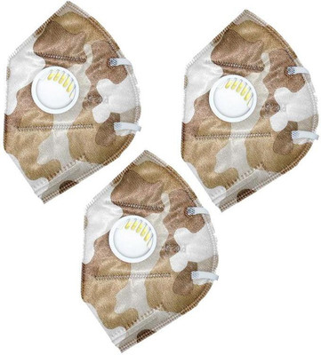 

AutoKraftZ PM2.5Anti-Pollution, Anti Dust Mask with valve (Brown) - Pack of 3 Optimum military Design PM2.5 Anti-Pollution, Anti Dust face Mask (Brown) Pack of 3 Mask