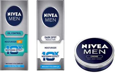 

Nivea MEN DARK SPOT REDUCTION MOISTURIZER 50 + MEN OIL CONTROL MOISTURIZER 20 ML + MEN CREME 30 ML(30.0 ml)