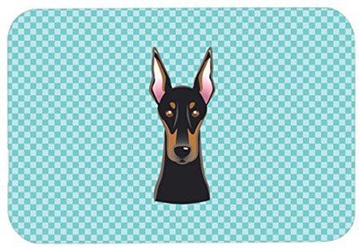 

Caroline's Treasures Checkerboard Blue Doberman MousePad Mousepad(Multicolor)