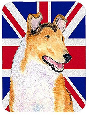 

Caroline's Treasures Collie Smooth with English Union Jack British Flag Mouse Pad Mousepad(Multicolor)