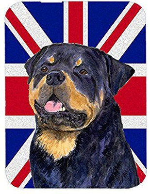 

Caroline's Treasures Rottweiler with English Union Jack British Flag MousePad Mousepad(Multicolor)