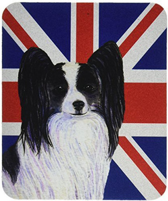 

Caroline's Treasures Papillon with English Union Jack British Flag MousePad Mousepad(Multicolor)