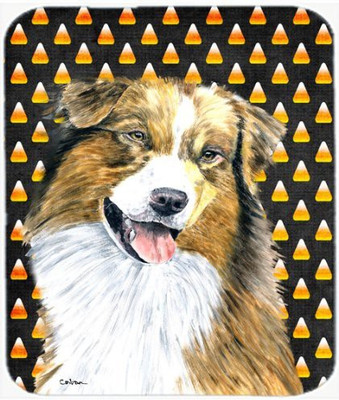 

Caroline's Treasures Australian Shepherd Candy Corn Halloween Portrait MousePad Mousepad(Multicolor)