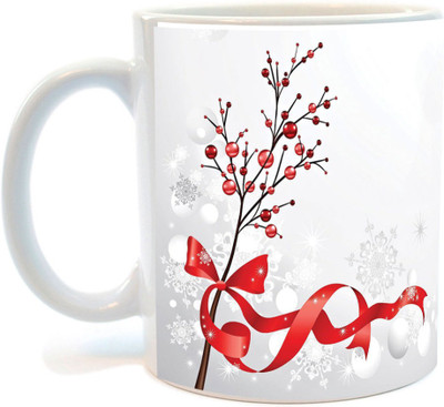 

Juvixbuy Merry Christmas Printed Coffee07 Ceramic Mug(325 ml), Multicolor
