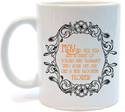 

Juvixbuy Happy New Year &Quotes Printed Coffee03 Ceramic Mug(325 ml), Multicolor