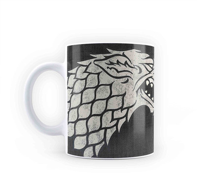 

Mc Sid Razz Game Of Thrones House of Stark Ceramic Mug(350 ml), Multicolor