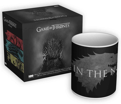 

Mc Sid Razz Game Of Thrones KING IN THE NORTH BLACK Ceramic Mug(350 ml), Multicolor