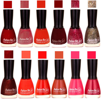 

Fashion Bar Morden shade Nail Polish 44 Multicolor(Pack of 12)