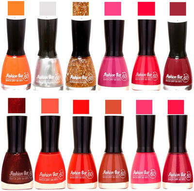 

Fashion Bar Morden shade Nail Polish 41 Multicolor(Pack of 12)