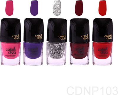 

ColorDiva Nail Paint 103 Multicolor(Pack of 5)