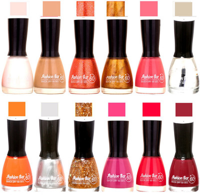 

Fashion Bar Morden shade Nail Polish 6 Multicolor(Pack of 12)