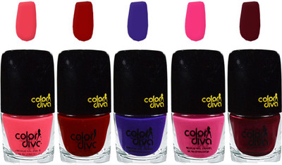 

ColorDiva Nail Paint 102 Multicolor(Pack of 5)