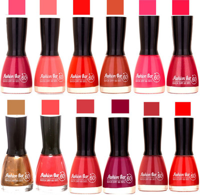 

Fashion Bar Morden shade Nail Polish 24 Multicolor(Pack of 12)