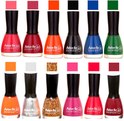

Fashion Bar Morden shade Nail Polish 20 Multicolor(Pack of 12)