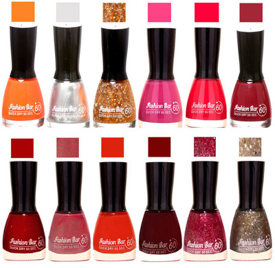 

Fashion Bar Morden shade Nail Polish 40 Multicolor(Pack of 12)
