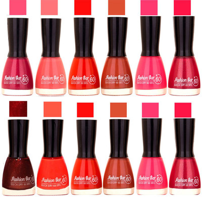 

Fashion Bar Morden shade Nail Polish 29 Multicolor(Pack of 12)