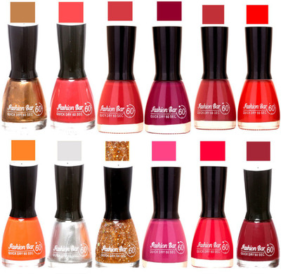 

Fashion Bar Morden shade Nail Polish 31 Multicolor(Pack of 12)