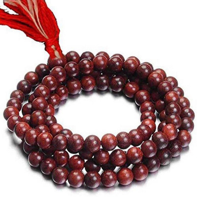 SHIVOHAM Red Sandalwood Mala Wood Necklace