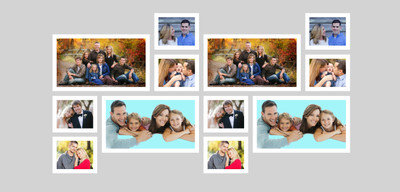 Swadesi Stuff MDF Photo Frame(White, 12 Photos)
