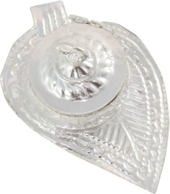 

GoldGiftIdeas Pan Shape Kumkum Box With Lid, Pooja Items for Home Silver Plated(Silver)