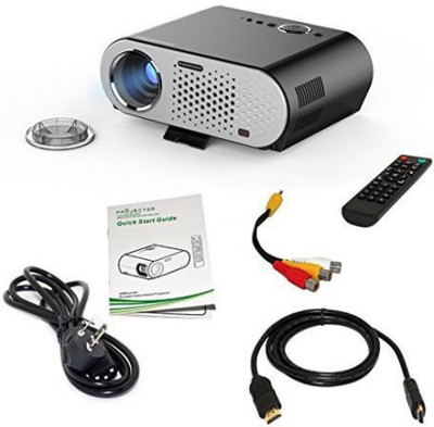 

ooze Gp90 DLP Potable Projector 1280*800 LED lamp LCD with HDMI/VGA/USB/AV 3200 lm LED Corded Portable Projector(Black)