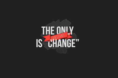 

THE ONLY CONSTANT IS CHANGE QUOTES PAPER PRINT POSTER Paper Print(12 inch X 18 inch)