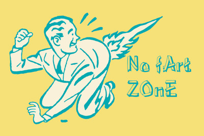 

NO FART ZONE YELLOW Paper Print(12 inch X 18 inch)