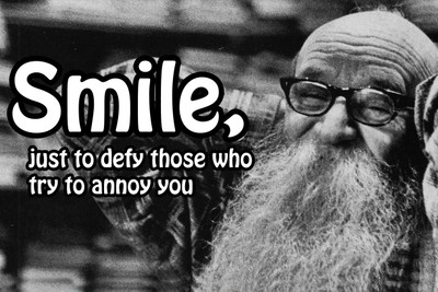 

SMILE JUST TO DEFY QUOTES PAPER PRINT POSTER Paper Print(12 inch X 18 inch)